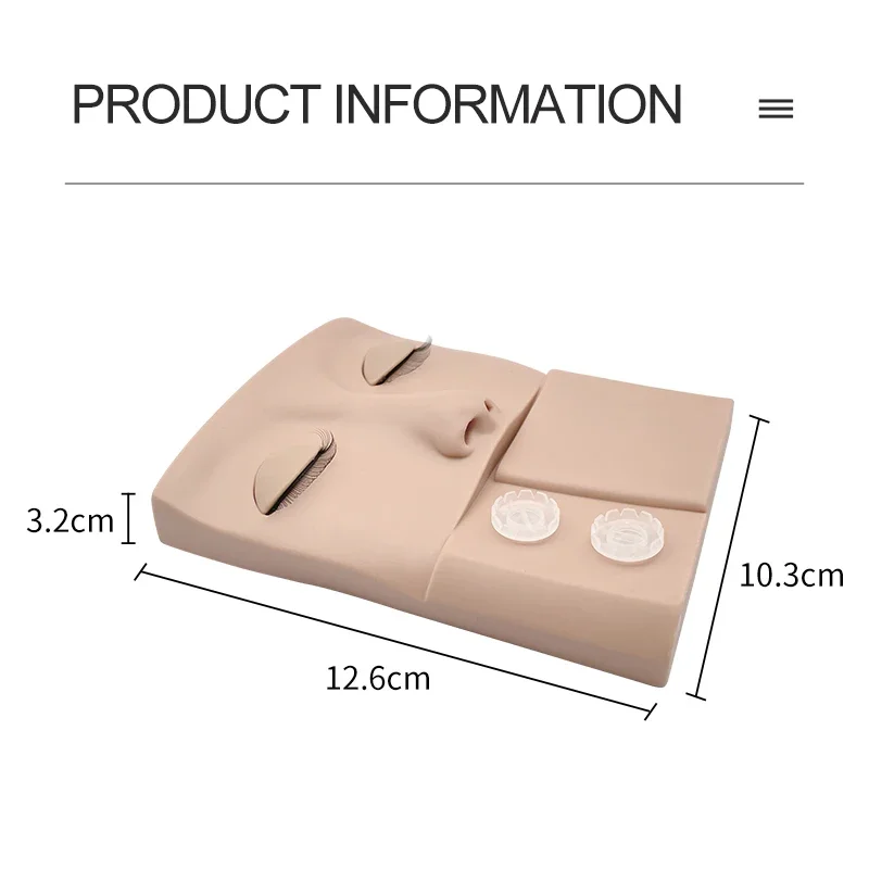 Tête de formation en silicone avec tête amovible, modèle de tête de pratique pour les yeux, extension de légion greffée, nouveau