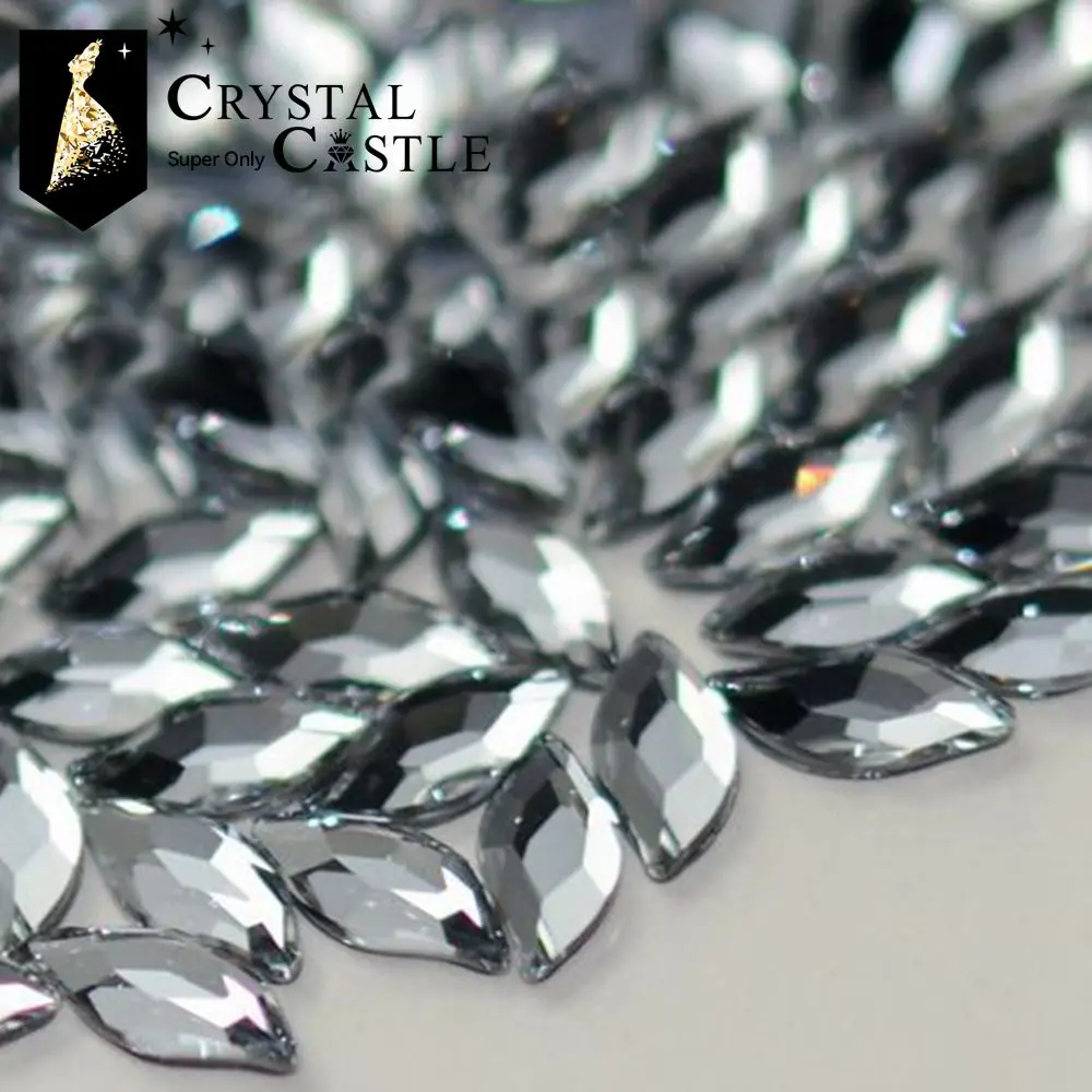 Crystal Castle Flat 3D Nail Art Drop Horse Eyes Oval Strass Shoes Stones Blingbling Glass Diy Rhinestones For Crafts