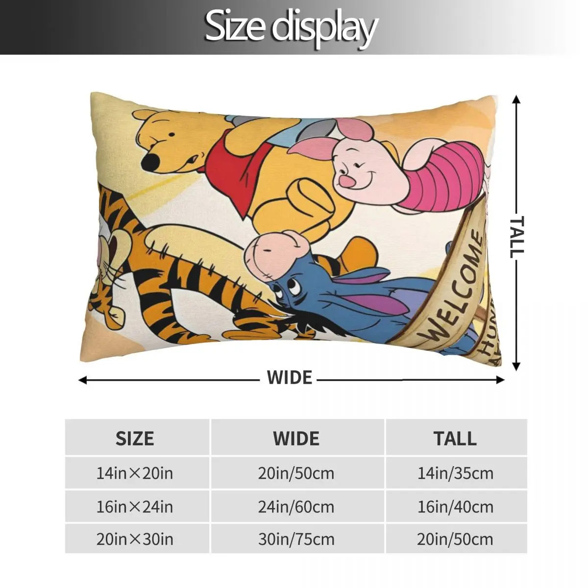 Winnie The Pooh Sarung Bantal Tempat Tidur untuk Anak Dewasa Dapat Dibalik untuk Anak Perempuan Laki-laki Perlengkapan Tempat Tidur Super Lembut Sarung Bantal Lempar Sarung Bantal