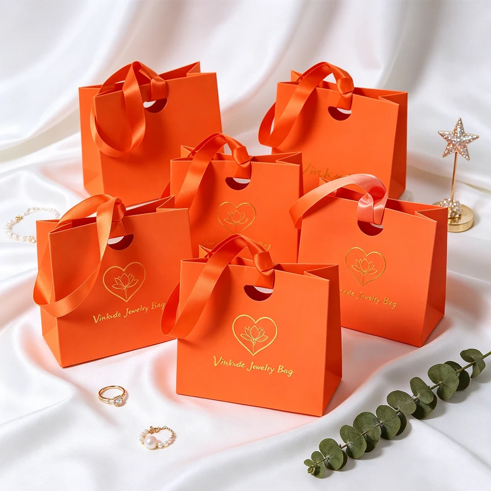 

Custom Logo Jewelry Bags 15.5X14.5X7.5cm Gift Packaging Bag Wedding Party Shopping Organizer Pouch For Candy Lipstick Perfume