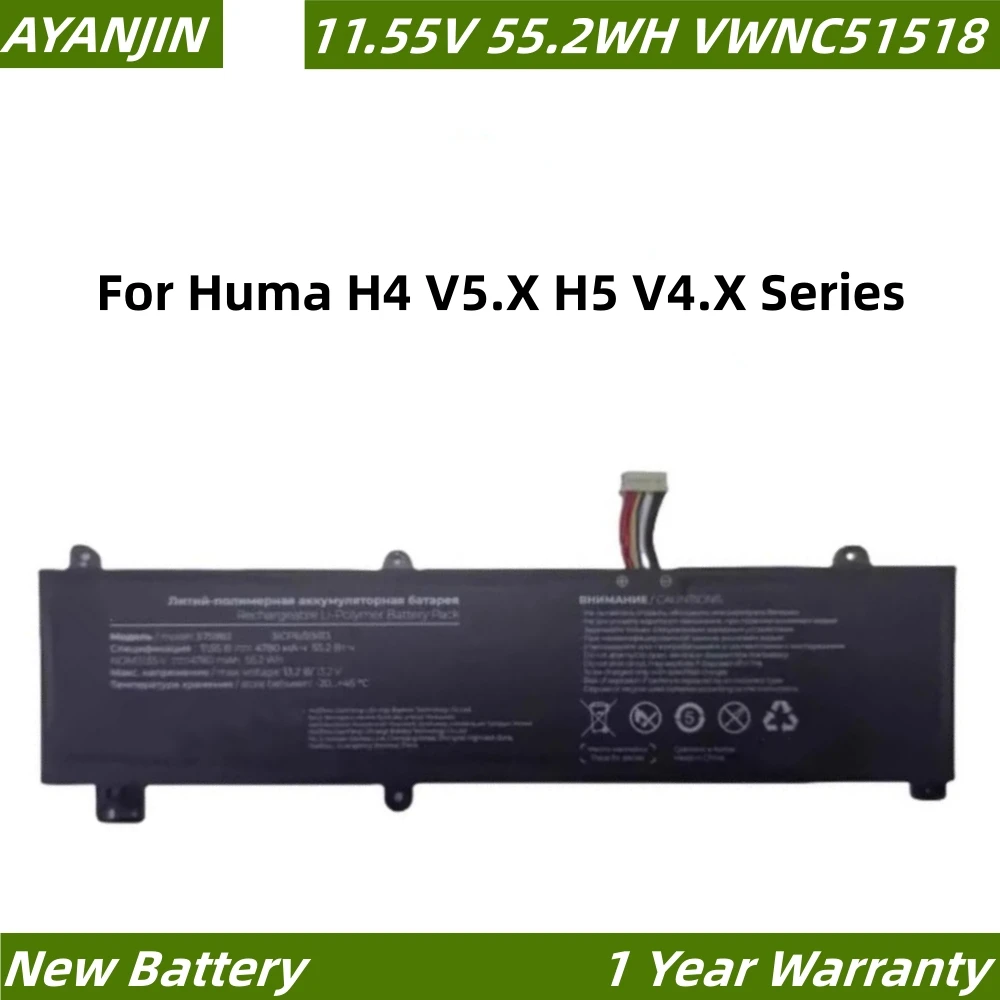 

For Sony Vaio VWNC51518 VWNC71429 VWNC51429 575983 Laptop Battery 11.55V 4780mAh 55.2Wh For Huma H4 V5.X H5 V4.X Series Netbook