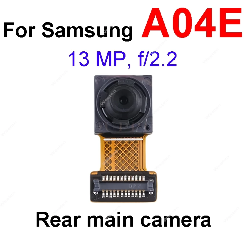 وحدة الكاميرا الأمامية والخلفية تستخدم لسامسونج غالاكسي A04 A04S A04E SM-A045F SM-A042F SM-A047F الكاميرا الخلفية مع أجزاء الكابلات المرنة