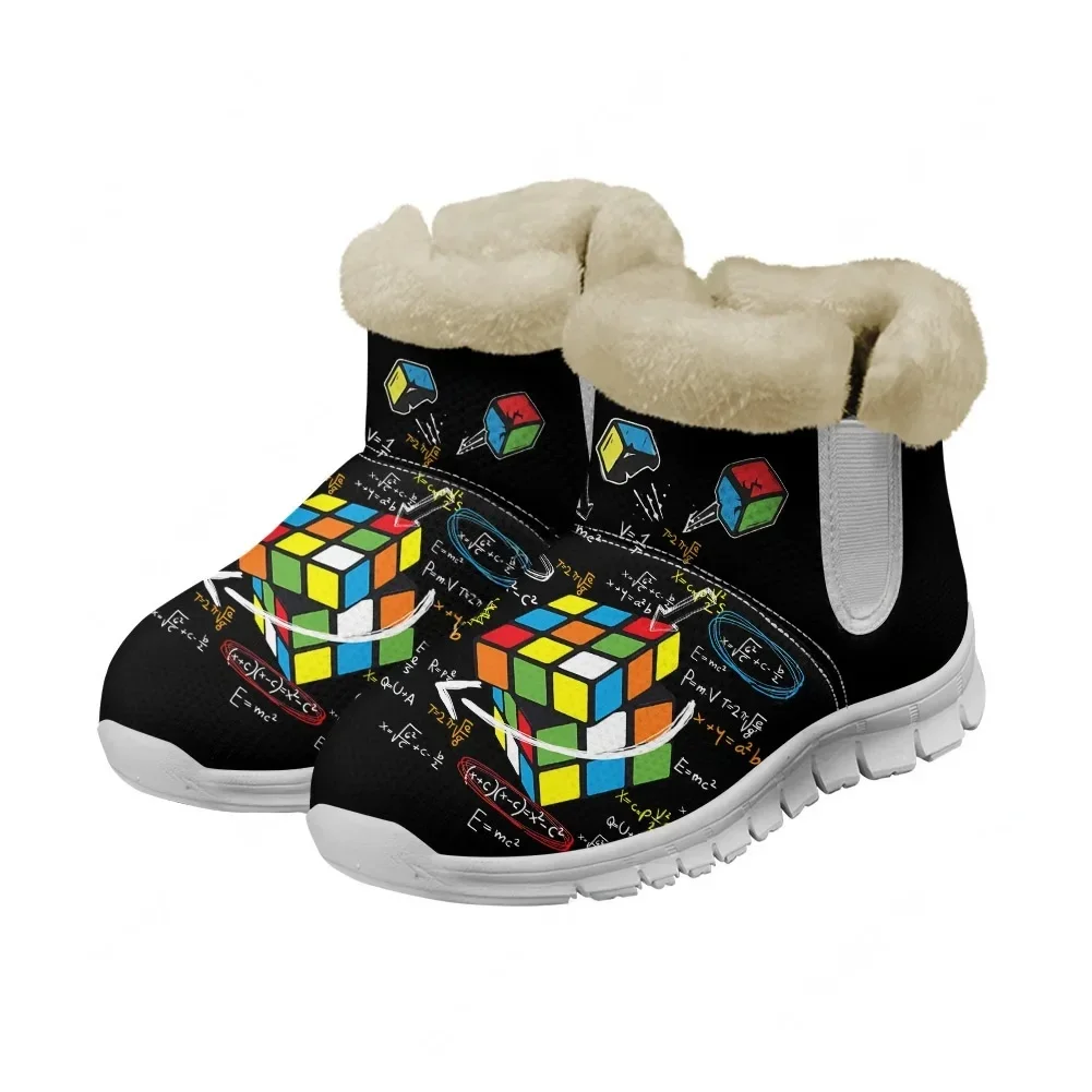 

Модные зимние ботинки Custom Math Rubik: мужские, женские, подростковые, теплые, повседневные, легкие, спортивные кроссовки для пар, индивидуальный дизайн