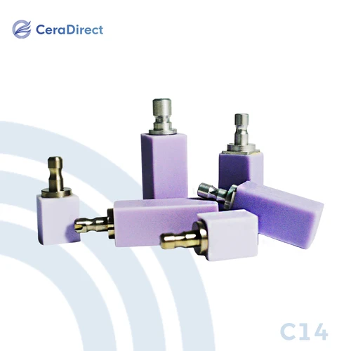 Bloques de disilicato de litio Ceradirect de 5 piezas E-max CAD corona de chapa de alta transparencia C14 para laboratorio Dental CAD/CAM