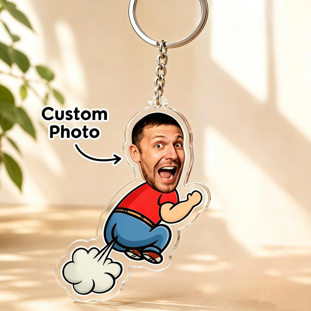 Custom Fun Acrylic Keychains and Character-Head Keychains—Personalized, Unique Accessories Featuring People or Pets.
