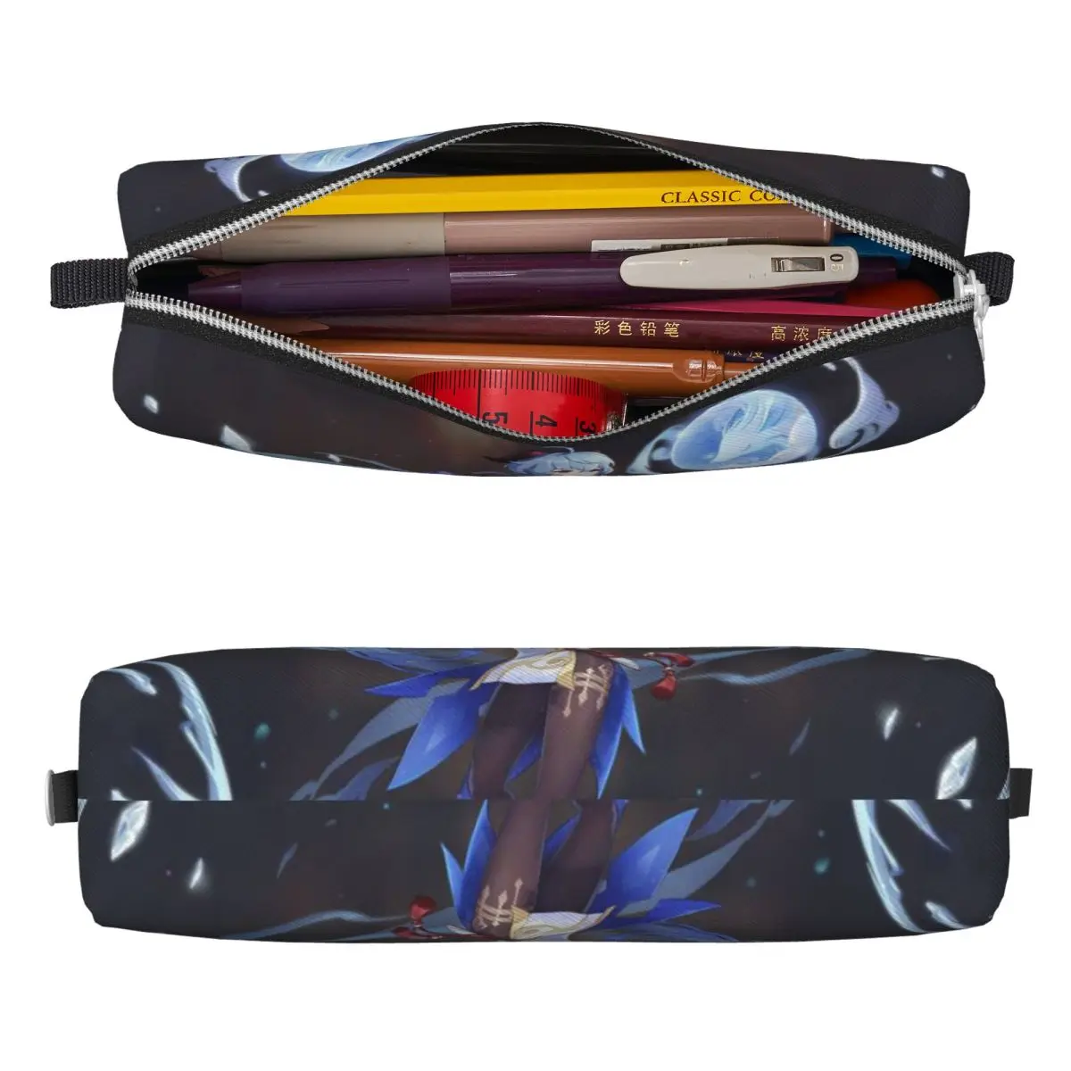 Ganyu Genshin Impact Pencil Case Anime Pencilcases Pen Holder for Student Large Storage Bags Students School Gifts Stationery