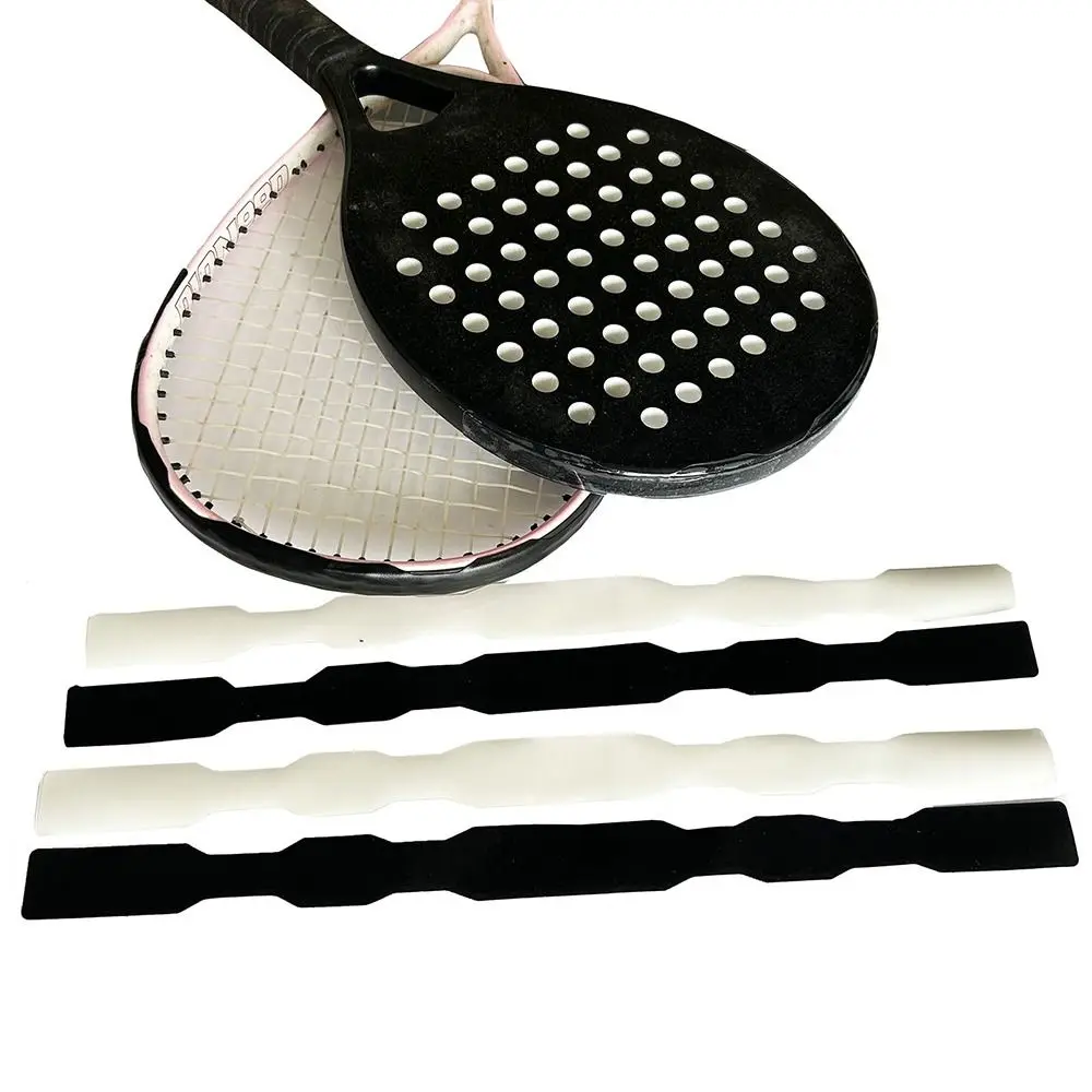 Autocollant de tête de raquette de Tennis Transparent noir, bande de Protection de cadre de prévention des rayures en PU, fournitures de Sport Anti-collision