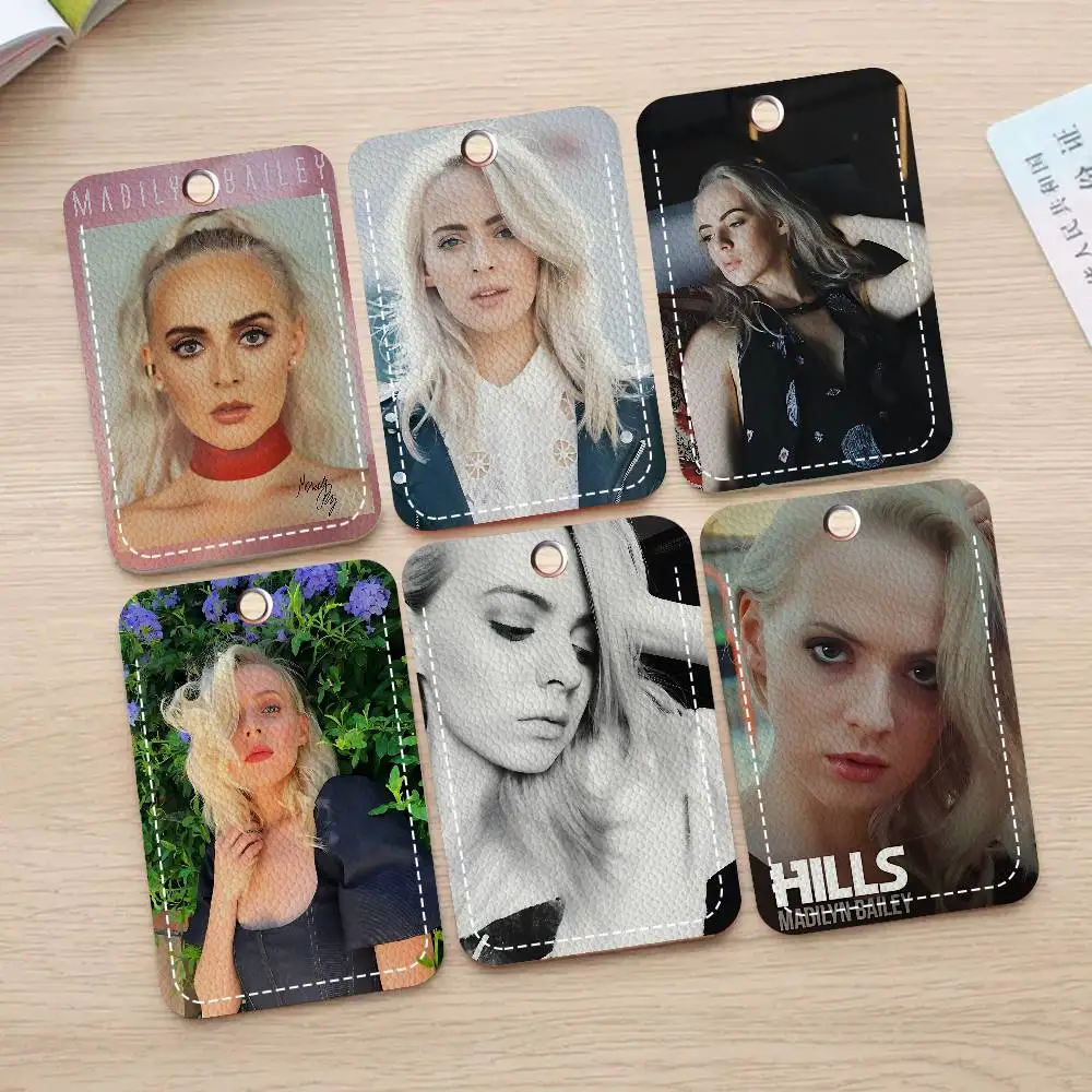 

Популярный певец M-Madilyn B-Bailey Канцелярские товары для мужчин и женщин Брелоки для кредитных карт Студенческая карта Держатель для удостоверений личности Держатель для карт