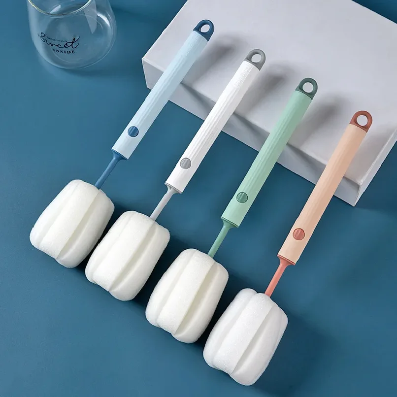 

New Nordic-style Cup Brush Long-handled Sponge Cup Brush Detachable and Replaceable Head Baby Bottle and Thermos Cup Clean Brush