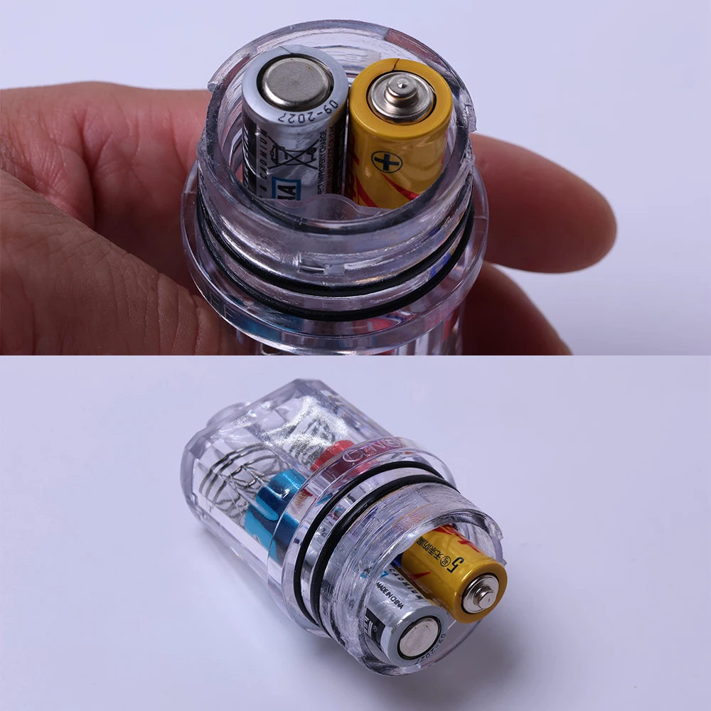 11cm Submersible Fishing Light, Waterproof LED Underwater Attracting Lamp with Clear Shell, Deep Drop & Night Fishing Bait Light