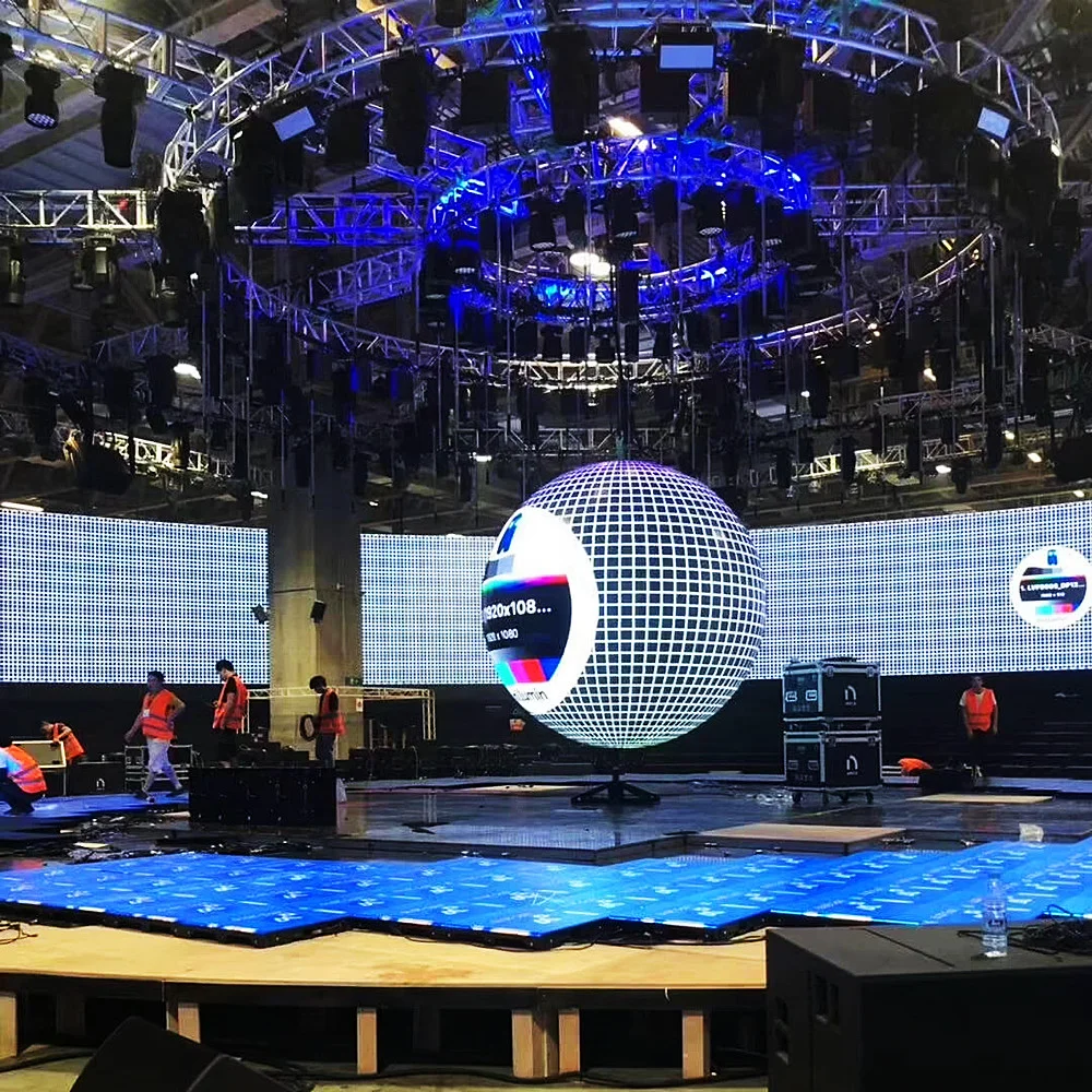 Custom Spherical LED Display 360 Degree Ball Pixel Pitch 1.8mm 2.5mm Full Color LED Video Screen of Any Diameter