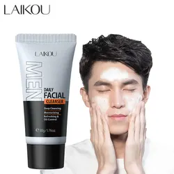 LAIKOU Men's Facial Cleanser, Moisturizing, Men's Skin Care, Oil Control, Blackhead Remover, Cosmetics, Deep Nourishment
