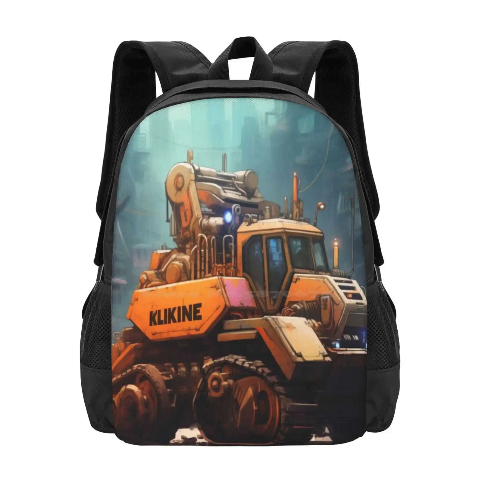 Killdozer Hot Sale Schoolbag Backpack Fashion Bags Killdozer Bulldozers Machine Work Nature