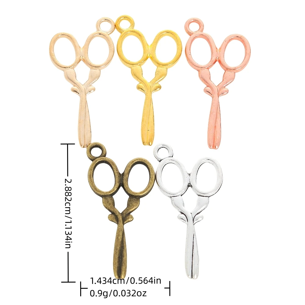 60 قطعة (مقص) قلادة معدنية عتيقة من سبائك الزنك يمكنك صنعها بنفسك إكسسوارات اكتشاف المجوهرات 3322 #1