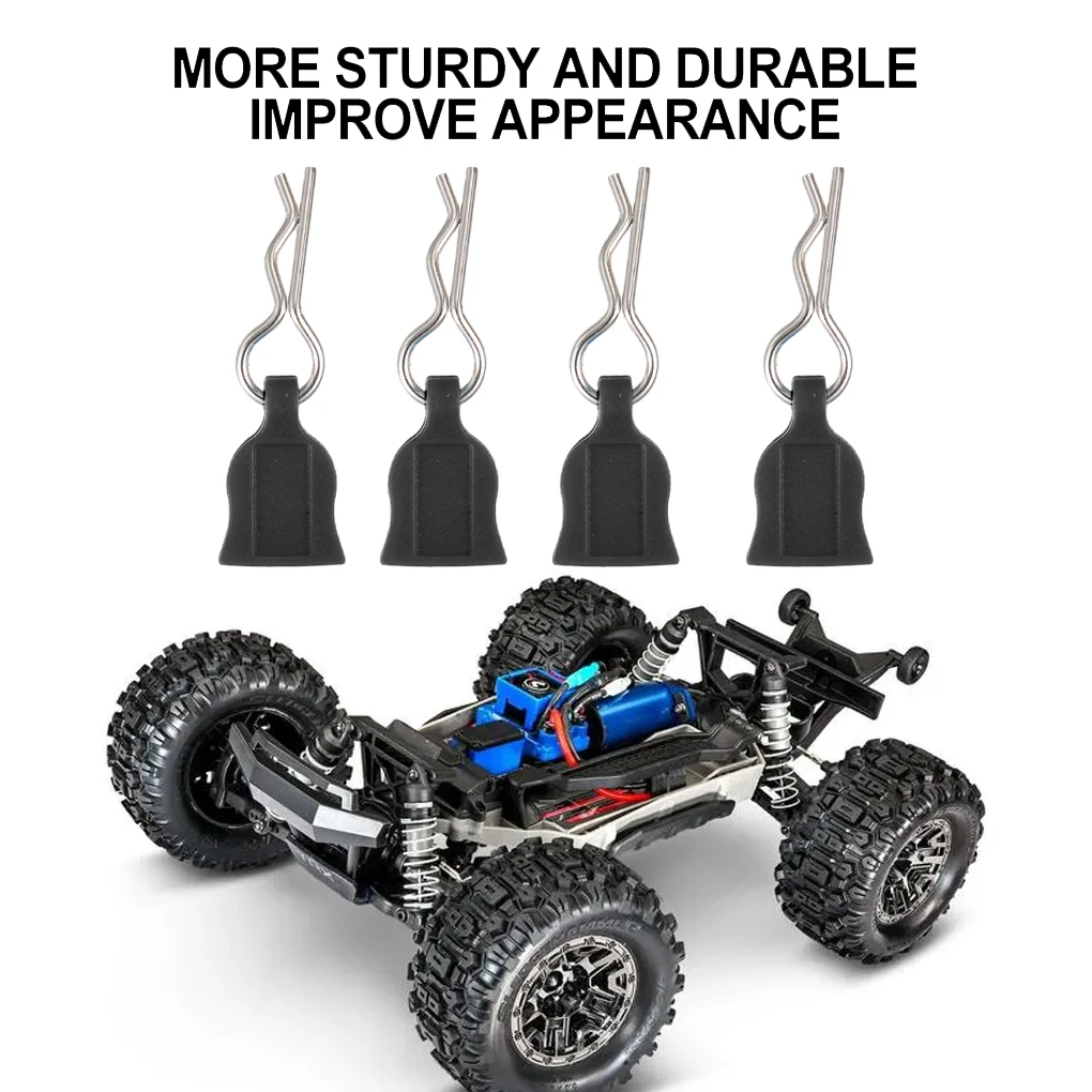4/12pcs โลหะ R-type SHELL Body คลิปคงที่ PIN TAB สําหรับ TRAXXAS Axial SCX10 TRX-4 MJX Hyper Go 1/8 1/10 1/14 RC รถ Part