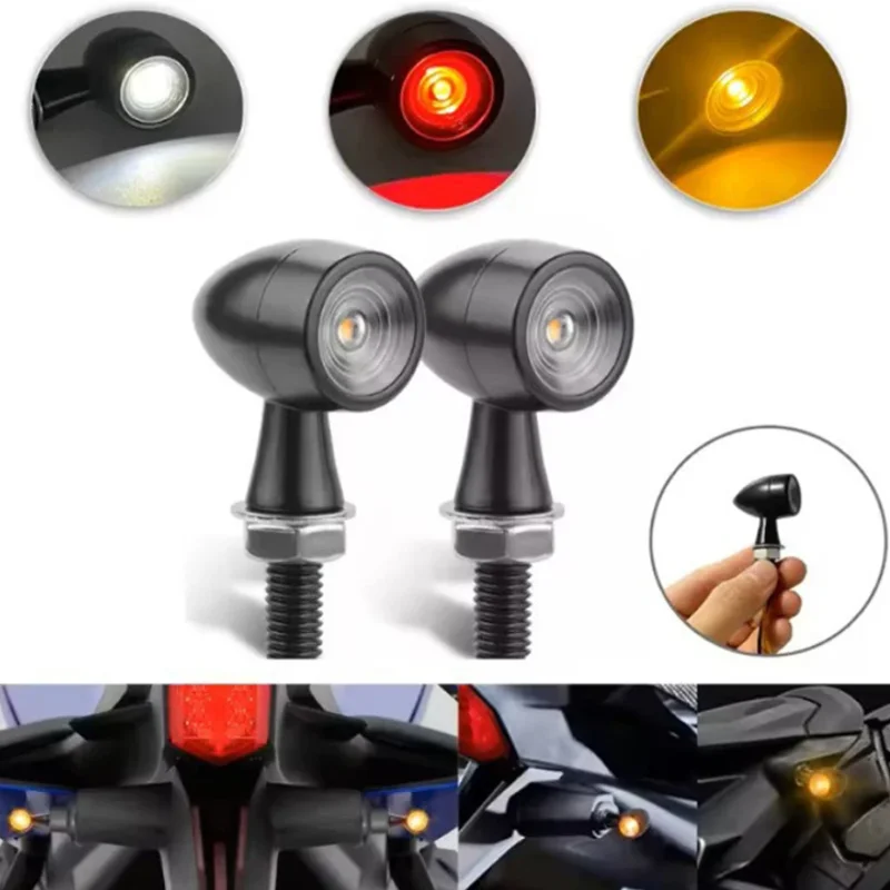 Motorcycle Turn Signal Light 12V Indicator Blinker Lights Clignotant Moto Turn Signals Lamp For Honda For Yamaha For Cafe Racer