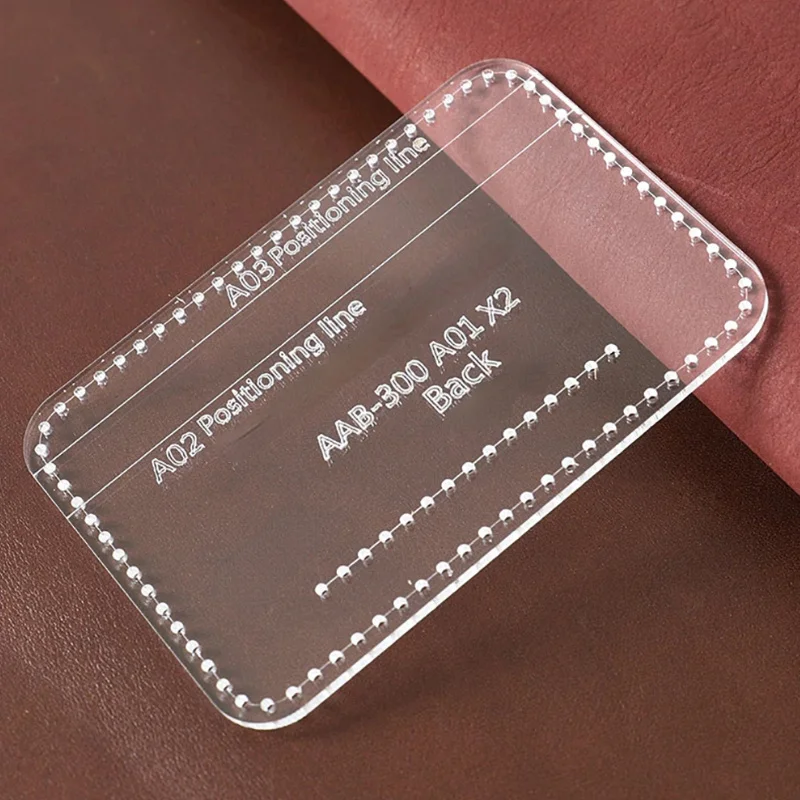 3pcs Leather Handmade Craft Mini Card Case Template