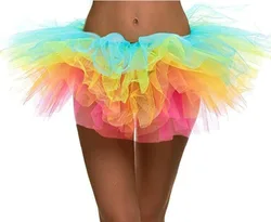 Falda de tutú de 5 capas para mujer adulta, minivestido de baile, falda de tul, Princesa, Sexy, regalos cortos