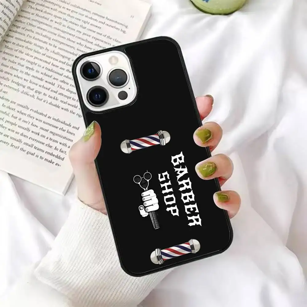 

1pc Barber Shop Hair Stylist Salon Phone Case Strong Magnetic For IPhone17 16 15 14 13 Pro Max 11 12 Mini