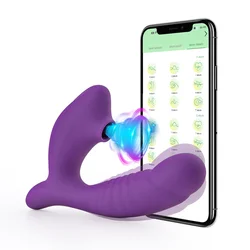 Dildo Stick Vibrators Female Sucking G Spot Clitoris Stimulator Vacuum Suction Vagina Massage Masturbator Sex Toys for Adult