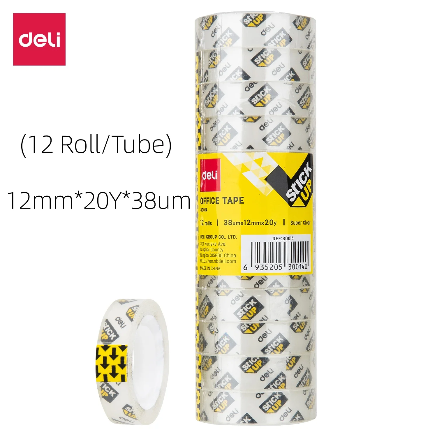 DELI Transparante Briefpapier Tape 8/12 Rolls Traceless Sterke Plakband 20y/30y voor School Kantoor & Cadeaupapier