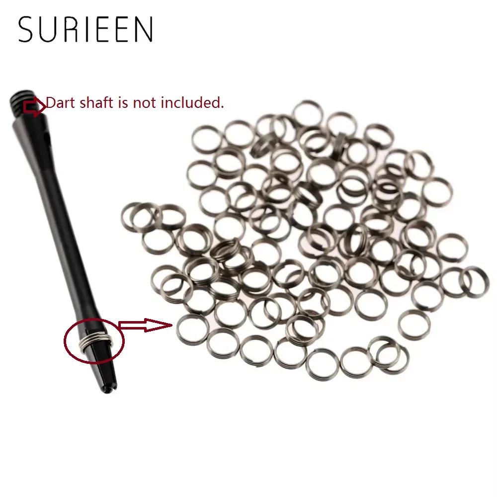 50Pcs Professional Silver Stainless Steel Dart Shaft Rings Springs Fix Nylon Stems &Dart Flights Dardos Darts Accessories 4.15mm