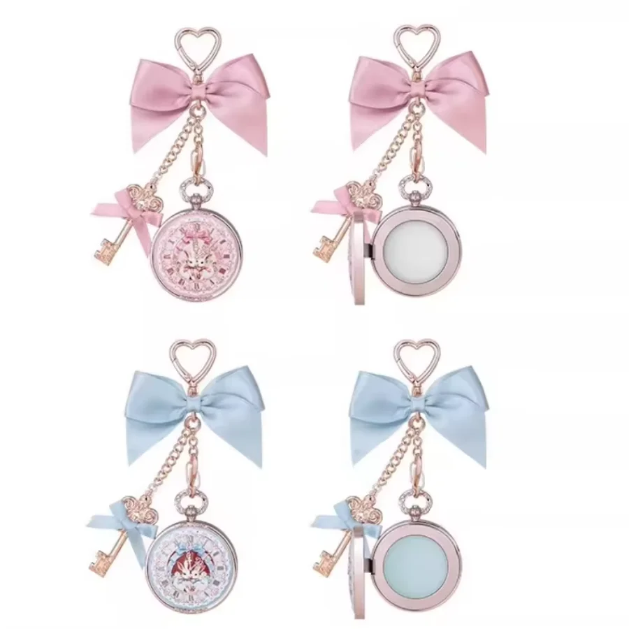 Flower Knows Keychain Bag Charm Snow Ballet Luminous Highlighter & Charm Wearable Highlighter Pendant with Pink Snowflake Charm