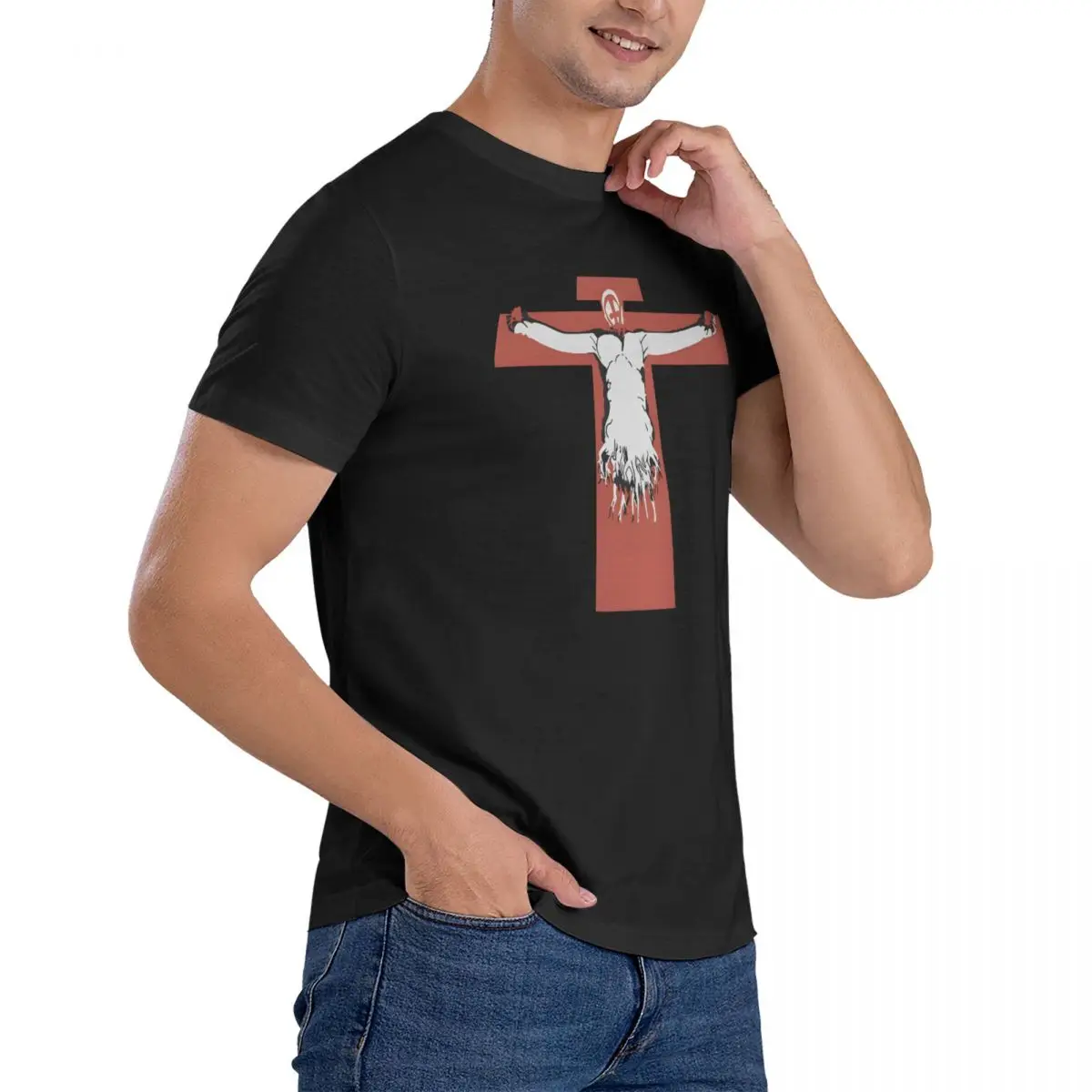 Camiseta vintage de néon masculina, Genesis Evangelions, manga curta, gola redonda, algodão, roupa original