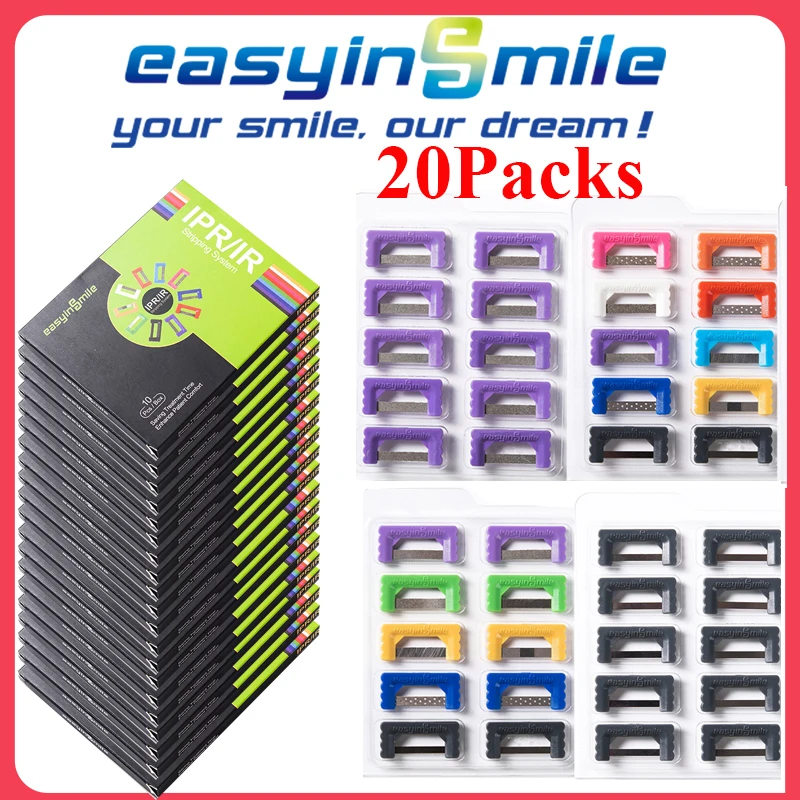 Easyinsmile 20Pack Dental Orthodontic IPR/IR  Interproximal Enamel Reduction Strip Polishing Saws Quick Serrated Strips