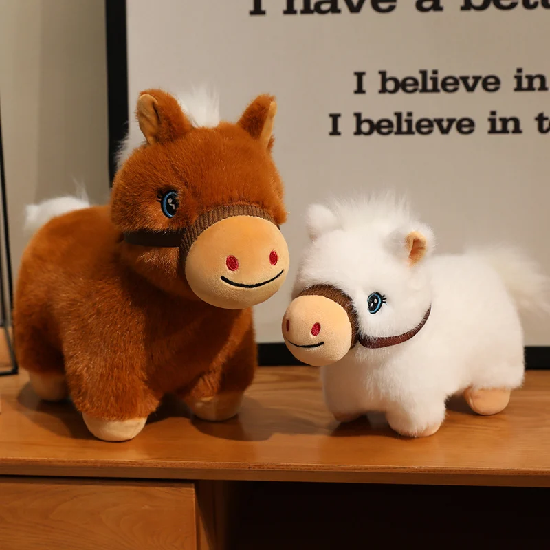 

Новые плюшевые куклы с имитацией лошади, чучело, высокое качество, супер реалистичные плюшевые игрушки с лошадьми, классический подарок на день рождения 23-40 см ﻿