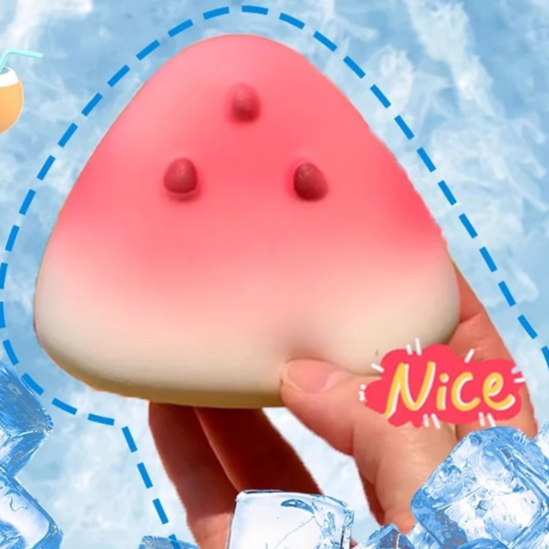 Brinquedo espremível melancia realista, alívio sensorial antiestresse para crianças e adultos 15UB