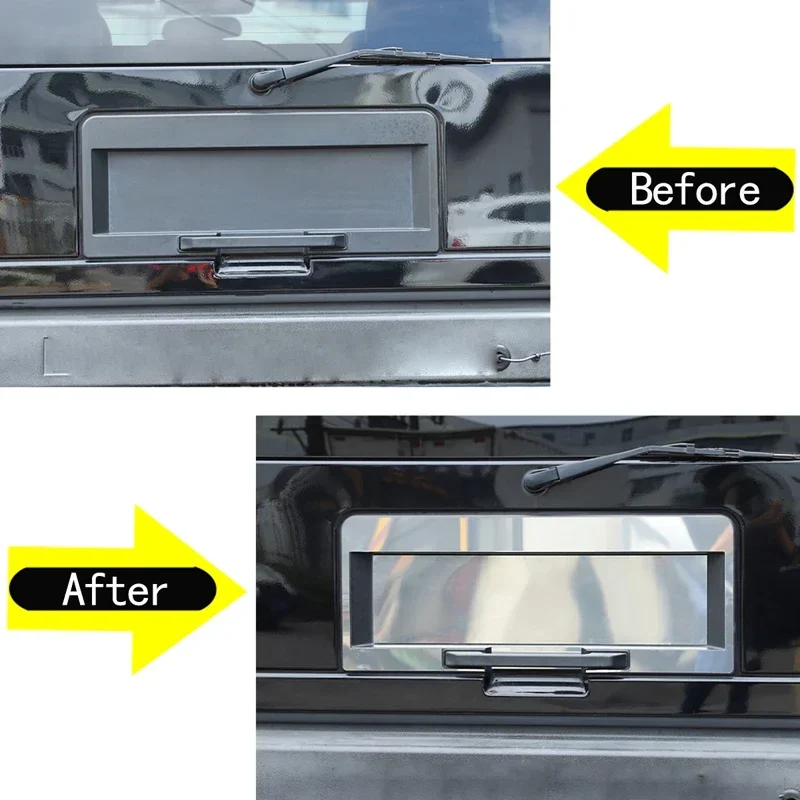 3Pcs For 2003-2009 Hummer H2 stainless steel car styling tailgate license plate decorative frame sticker exterior accessories