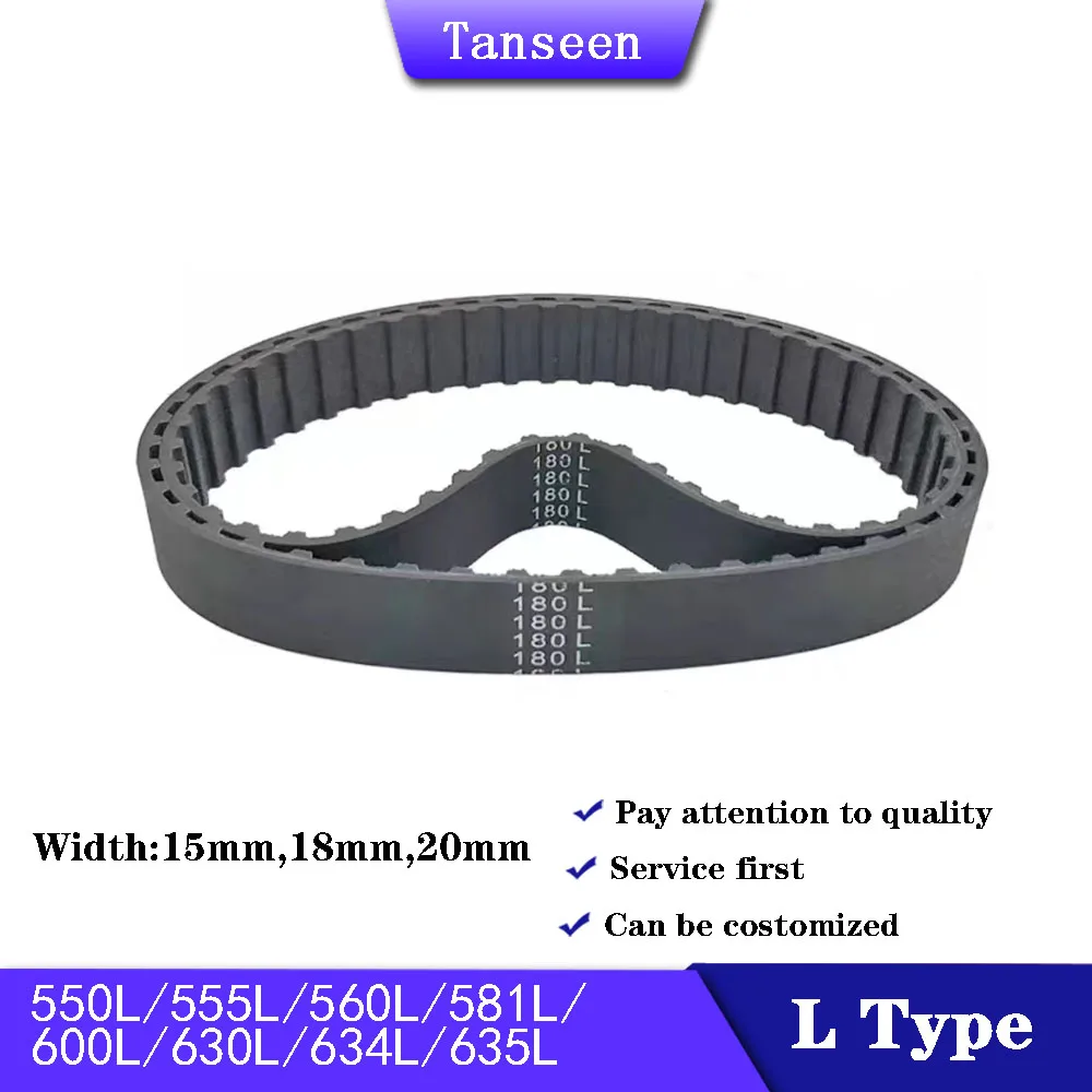 Trapezoid L Timing Belt 550L 555L 560L 581L 600L 630L 634L 635L Width 15/18/20mm Rubber Belt Closed Loop