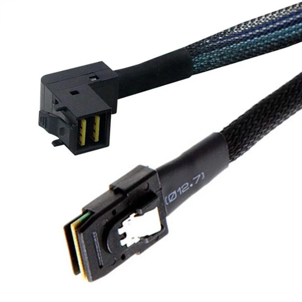 MINI SAS SFF-8643 90 degree to SAS SFF-8087 server connection Cable