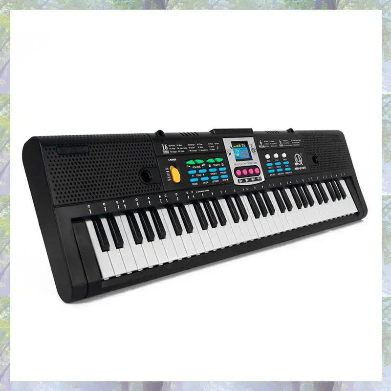 2X MQ 61-клавишное электронное пианино, цифровая музыка, электронная клавиатура, музыкальный инструмент, подарок с микрофоном