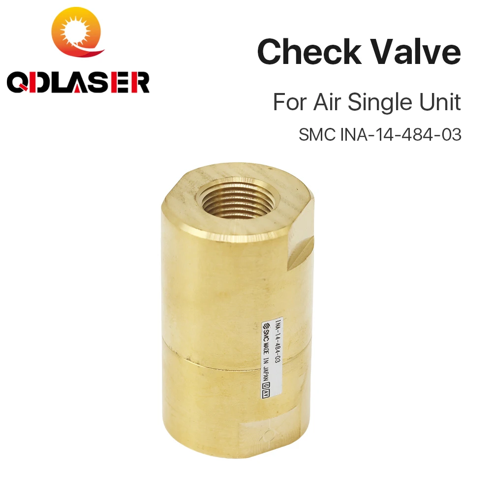 QDLASER SMC High Pressure Brass Check Valve INA-14-484-03 28mm 1.5Mpa Poof Pressure for Laser Cutting Machine Compressed Air