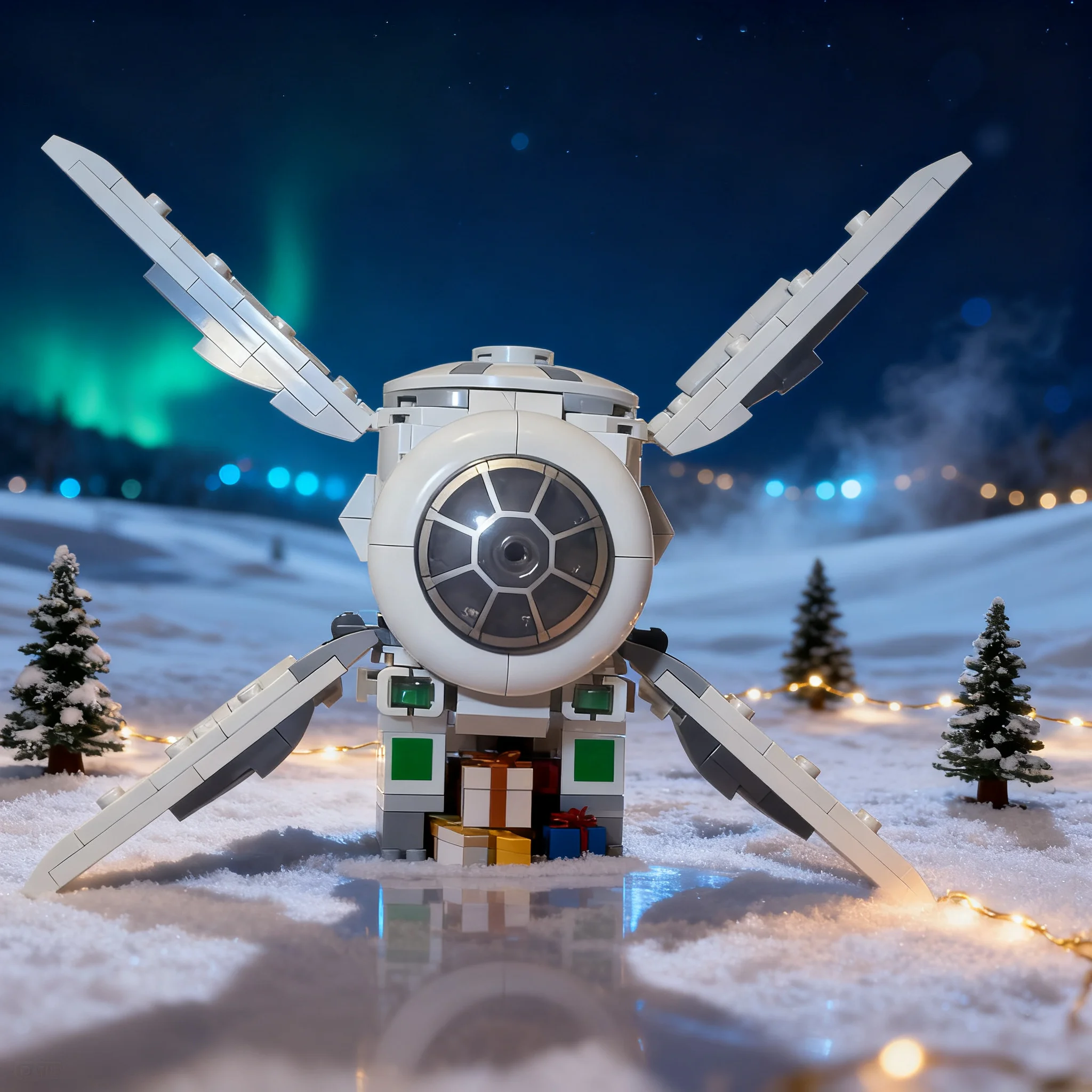 201pcs MOC Tie Raptor V2 Star Battle Model Building Blocks Christmas Gift Toy Construction 3D Craft Brick Birthday Collection