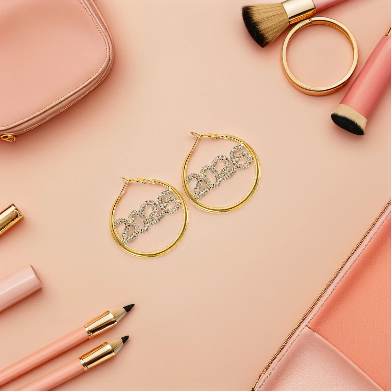 

2 Pairs Earrings Dangly for Woman Women Rhinestones Beautiful Hoop 2026 Drop Hook