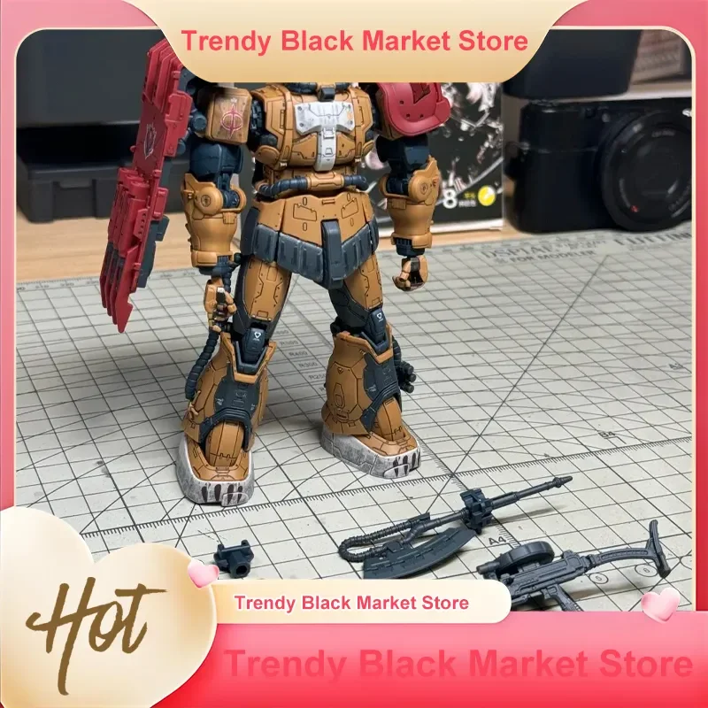 Hg 1 144 Zaku Ii F Solari Requiem For Vengeance Mecha Zusammengebautes Modellbausatz Actionfigur Desktop-Ornament Sammlerstück