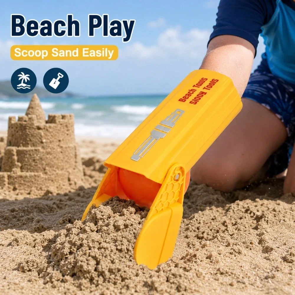 Bright Orange Digging Shovel Heavy Duty Plastic Sand and Snow Tool for Beach Garden Outdoor Camping