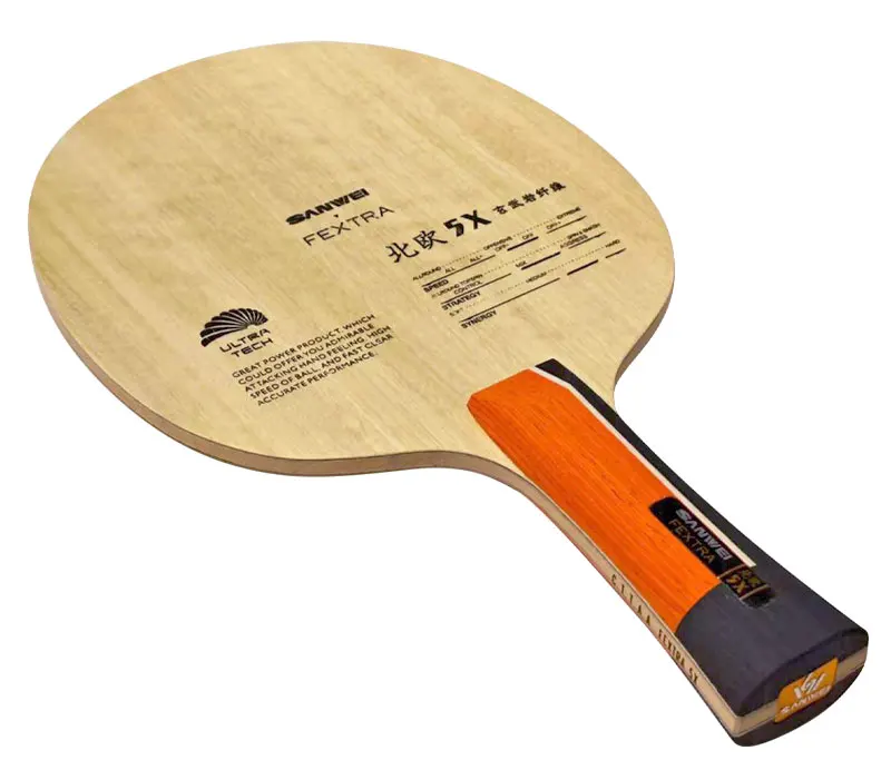Original SANWEI FEXTRA 5X Table Tennis Blade Inner Outer Basalt Fiber Ping Pong Paddle Professional 7-Ply Table Tennis Racket