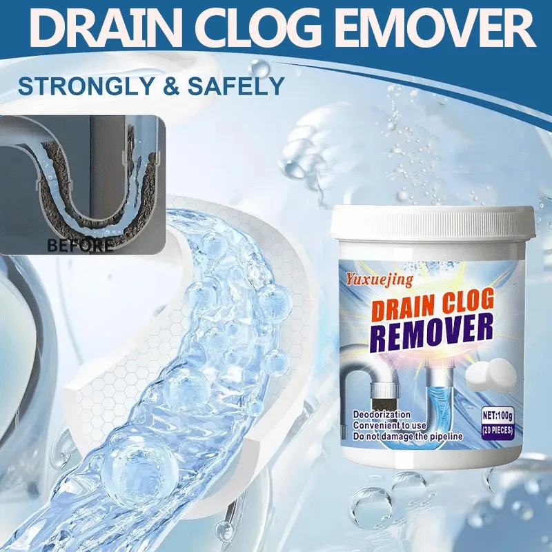 Pipeline dredging effervescent tablets, reactive oxygen species dissolution, oil stains, kitchen and bathroom deodorization