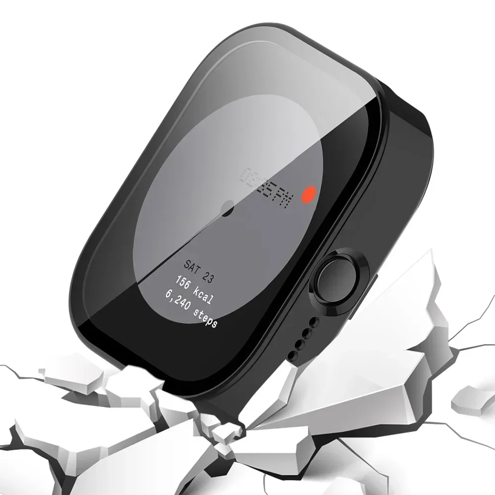 強化ガラス + PC ケース CMF Watch Pro 用ガラススクリーンプロテクター オールラウンド保護フレームバンパーシェル CMF Watch Pro カバー用