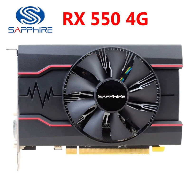 

Used SAPPHIRE RX 550 4G Graphics Card GDDR5 RX550 4G D5 For AMD Radeon RX 500 Video Card RX550 4GB DP HDMI DVI Small Card