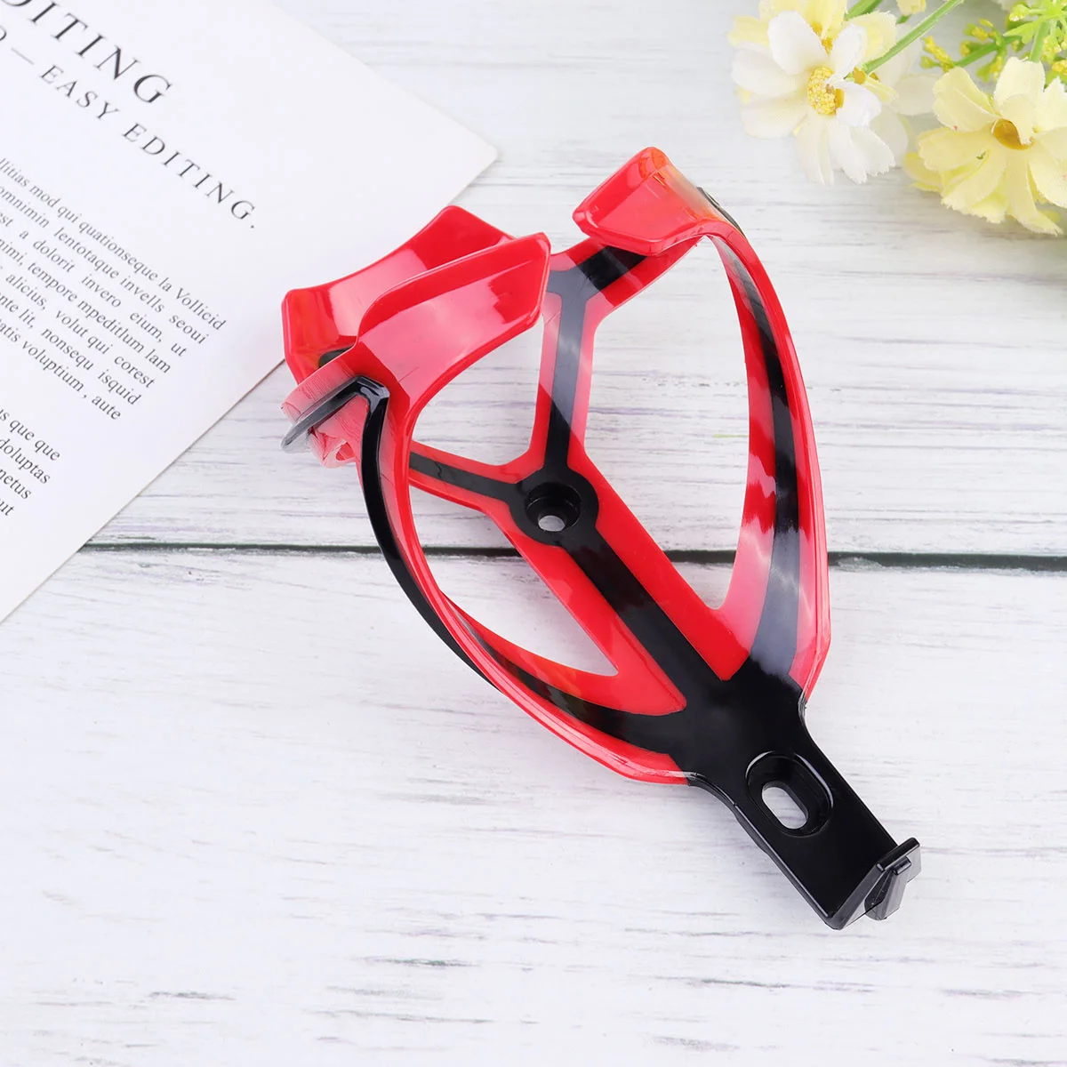 

Red Lightweight Universal Bike Bottle Holder Wrap Around Design Secure Fit for Mountain Road Folding Bikes Outdoor Cycling