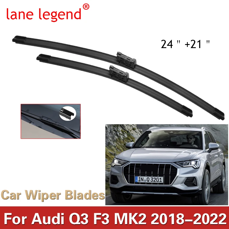 

For Audi Q3 F3 MK2 2018 2019 2020 2021 2022 Rubber Strip Refill Front Rear Wiper Blades Kit Windscreen Cleaning Car Accessories