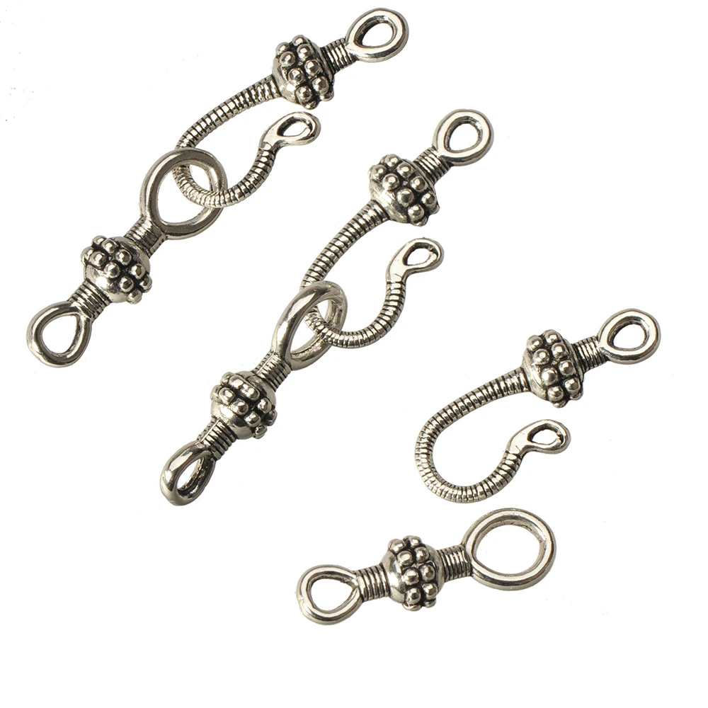 

Clasps For Jewellery Making Supplies Chains Bracelets Hooks Silver Bijouterie Material Wholesalers Metal 25 sets Diy Accessories