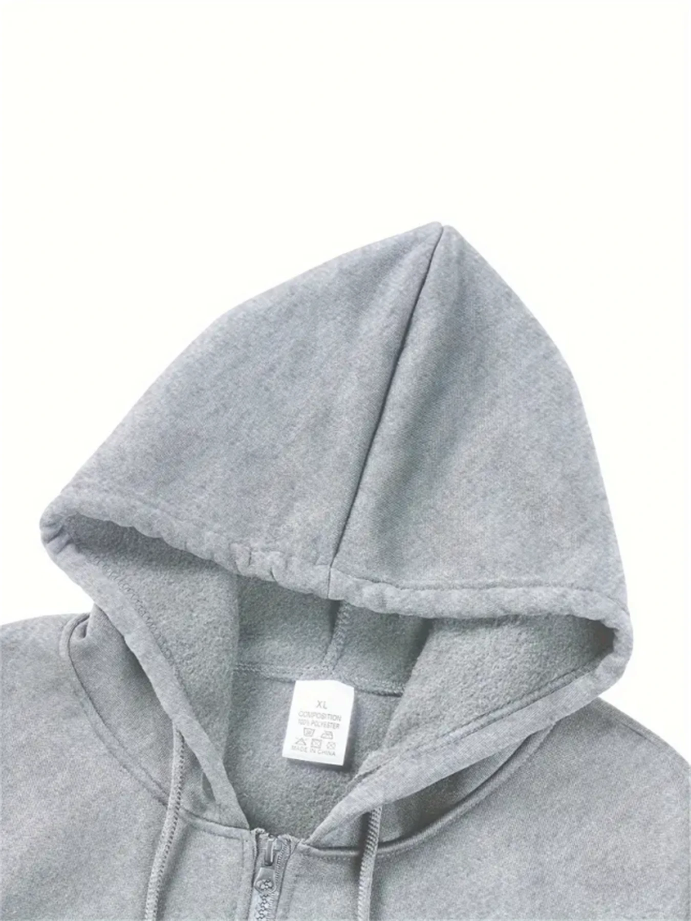 سويت شيرت بغطاء للرأس بشعار مخصص للرجال - طباعة شعار ized، نمط سترة بسحاب كامل، مزيج بوليستر قابل للغسل في الغسالة، شتاء #4