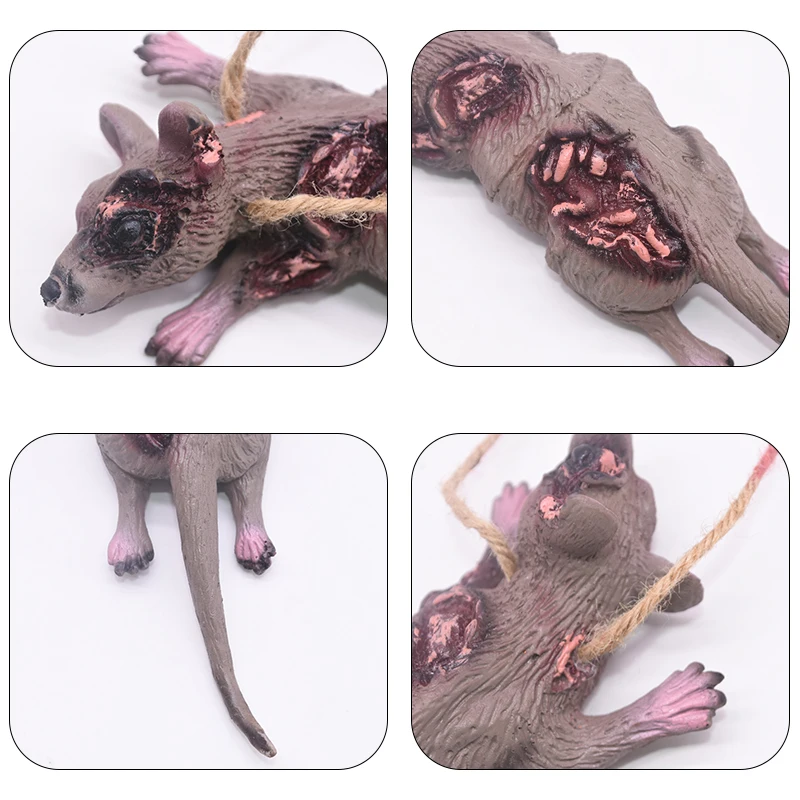 Adorno colgante de terror para fiesta de Halloween, accesorio de decoración de Casa Encantada, ratón muerto falso, murciélago, mano sangrienta, pies