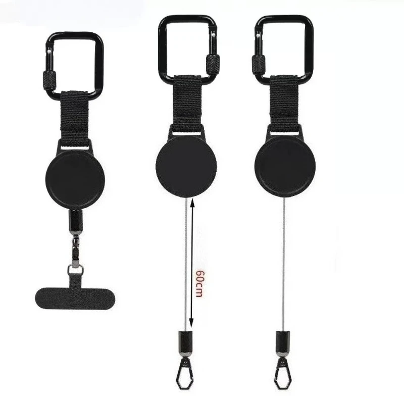 Cordón Retráctil Antirrobo para Teléfono Móvil, Compatible con iPhone 18 17 16 15 14 13, Antipérdida con Llavero y Funda para Teléfono